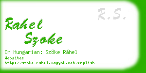 rahel szoke business card